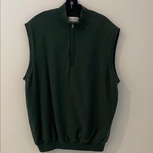 Cutter & Buck Men's Dark Green Zip-Up Sweater Vest